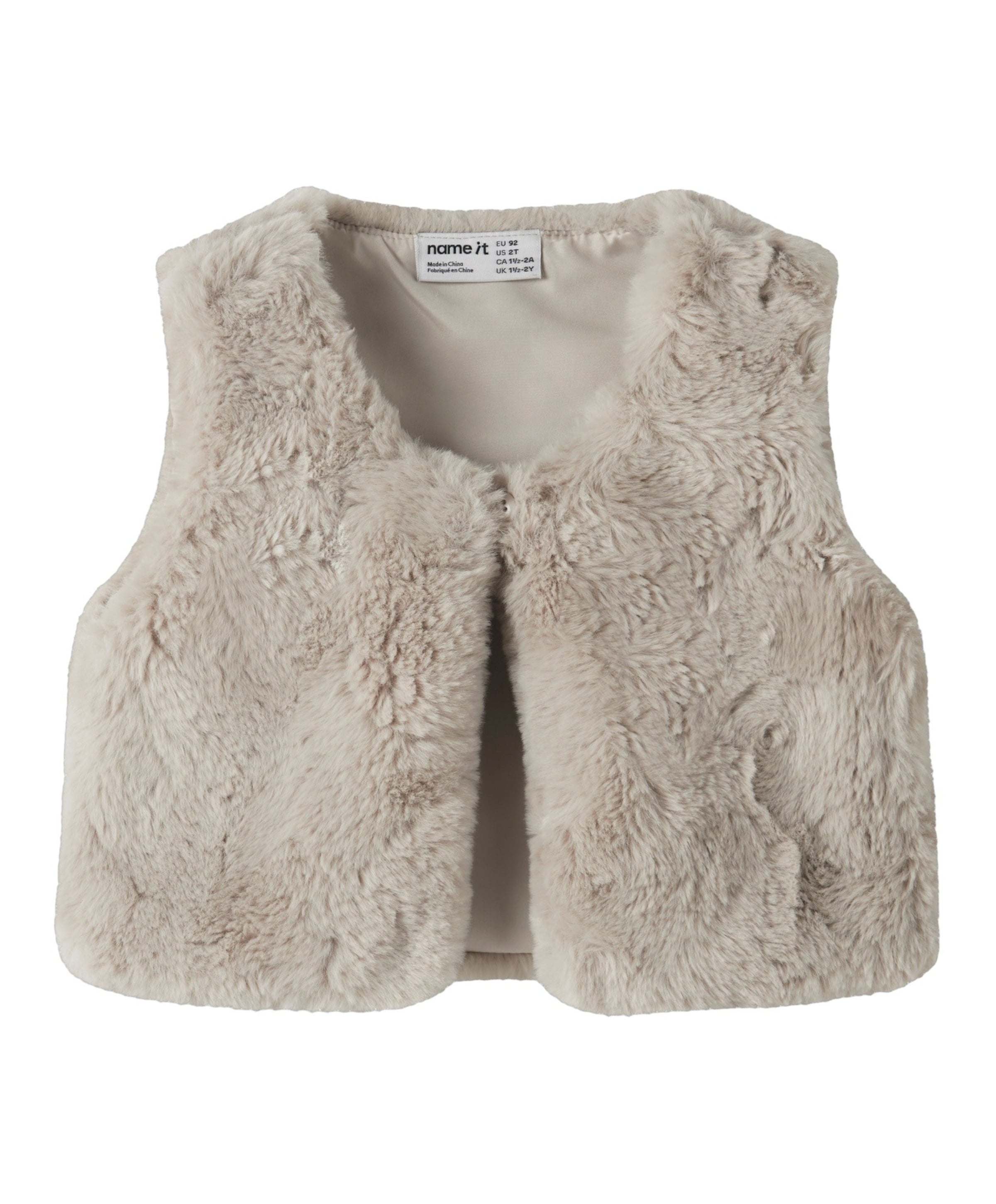 Meisjes gilet beige