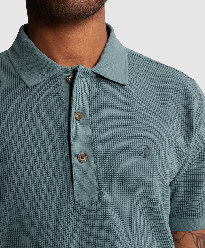 Heren polo blauw