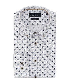 Heren overhemd lange mouw blauw