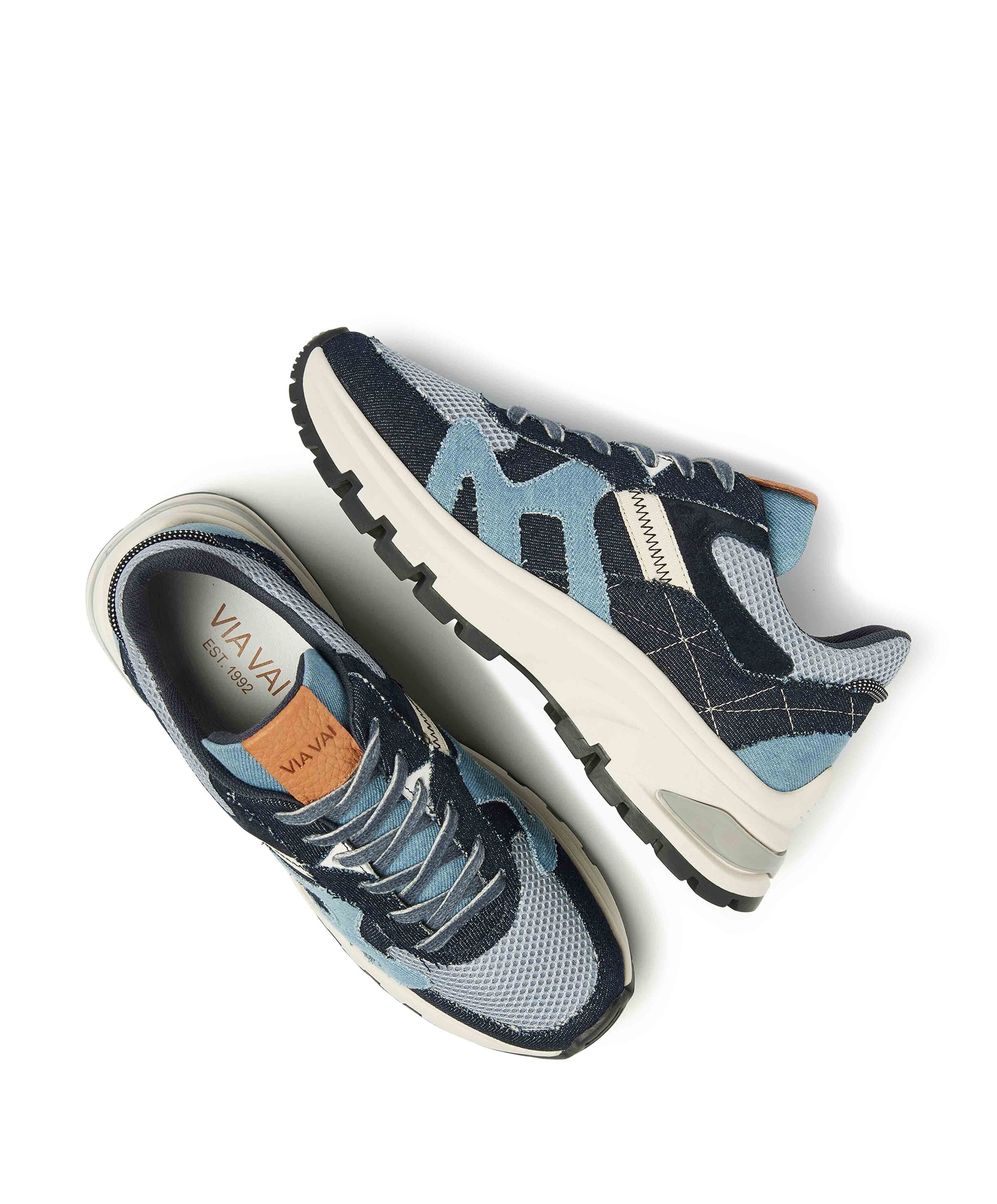 VIA VAI Liz Finley sneakers blauw 170024 Van Tilburg