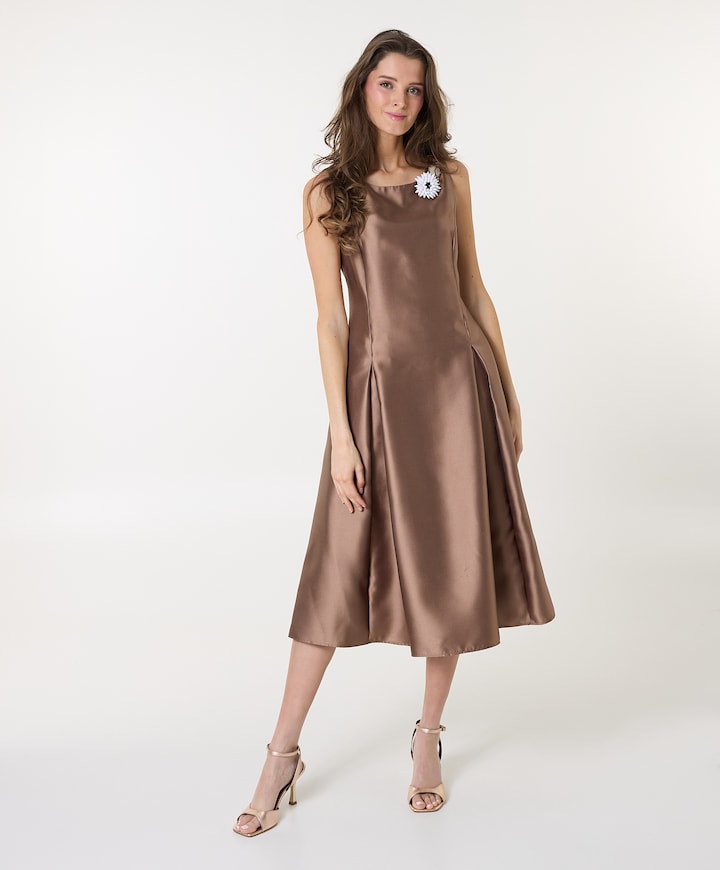 Dames jurk bruin