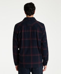Heren overhemd lange mouw blauw