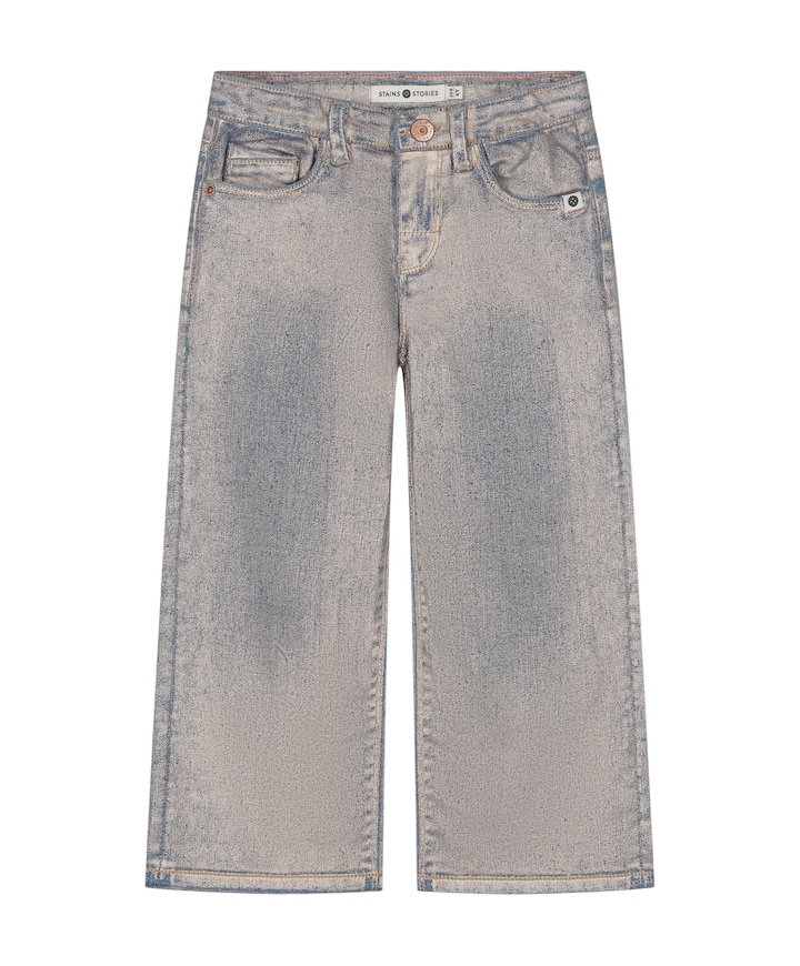 Girls Denim Wide Leg meisjes jeans roze