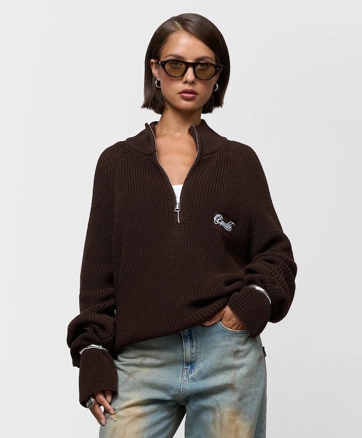 Uniseks sweater bruin