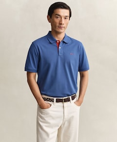 Heren polo blauw