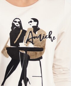 Dames longsleeve beige