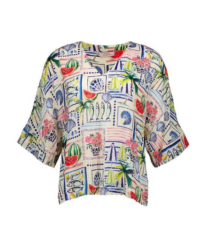 Dames blouse multicolor