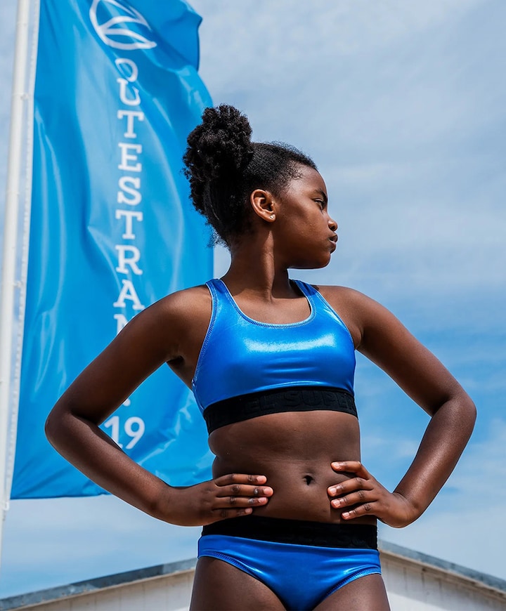 Meisjes bikiniset blauw