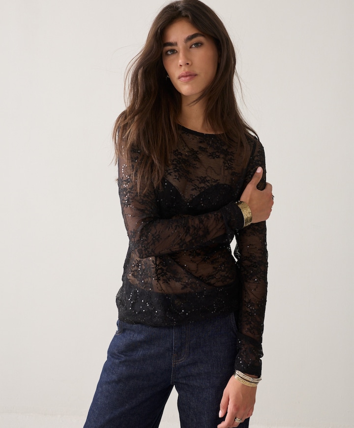 Dames top zwart