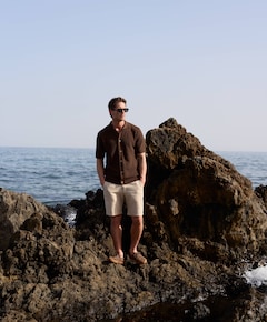 Heren overshirt bruin