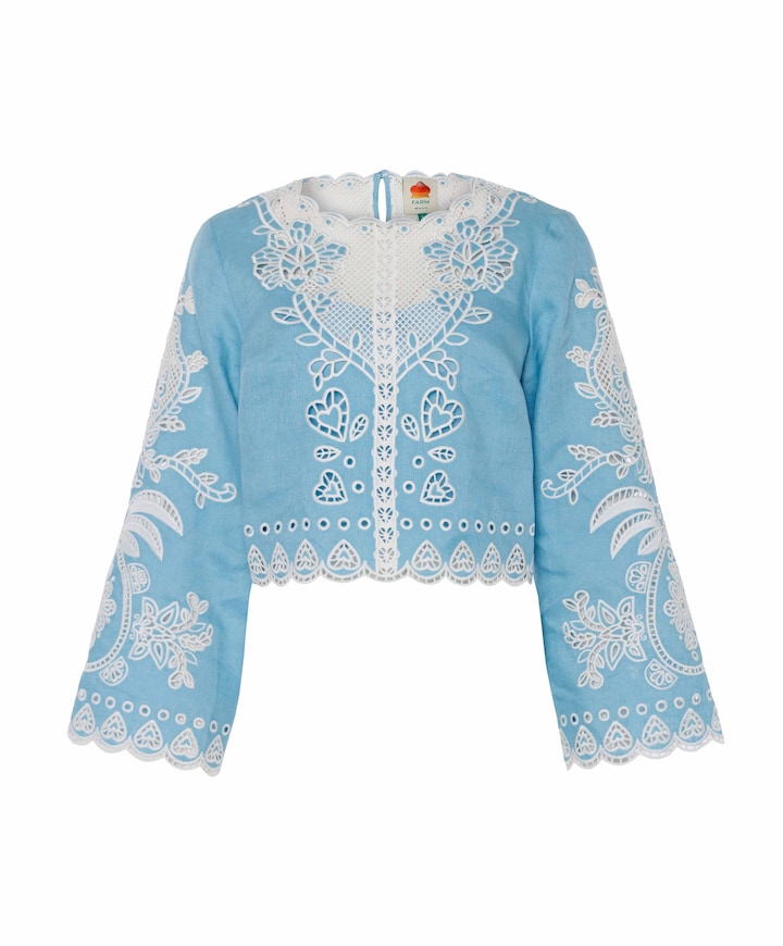 Dames blouse blauw