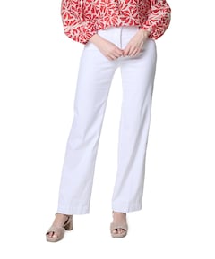 Jenny Wide Leg dames jeans wit