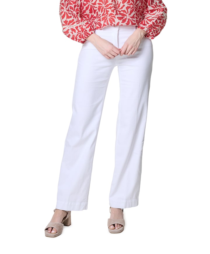 Jenny Wide Leg dames jeans wit