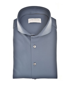 Heren overhemd lange mouw blauw