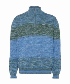 Heren trui met rits blauw