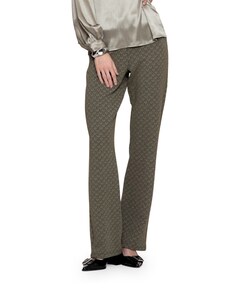 Jacquard lurex broek groen