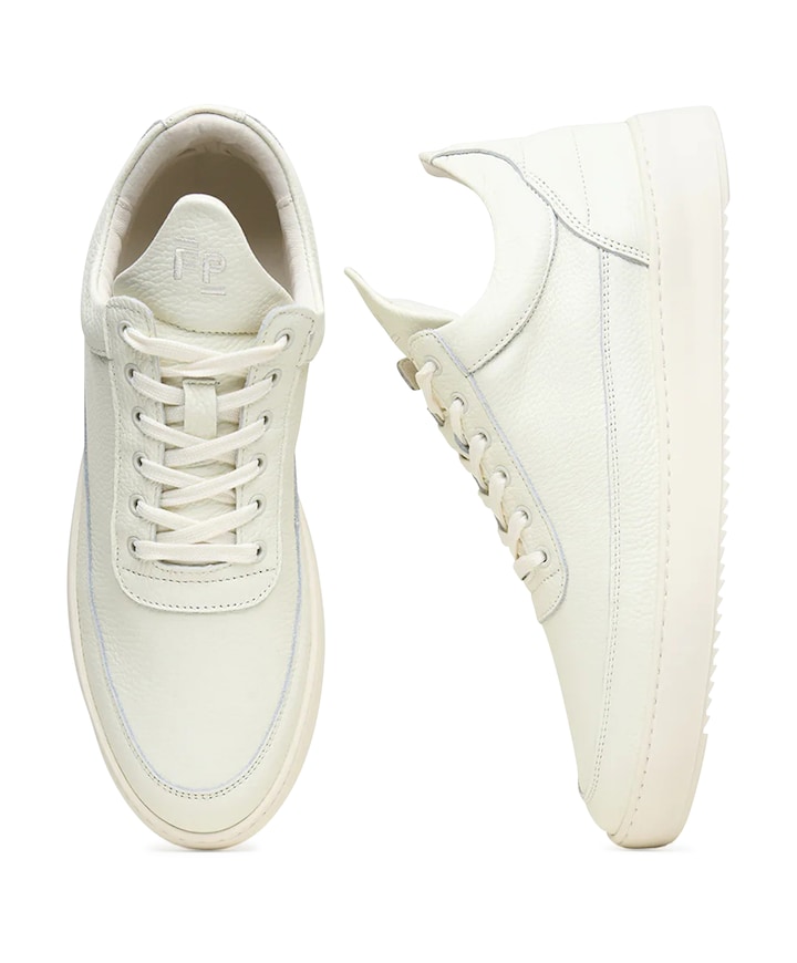 Low Top Grain dames sneakers ecru