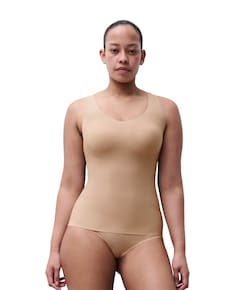 Dames hemd voorgevormd beige