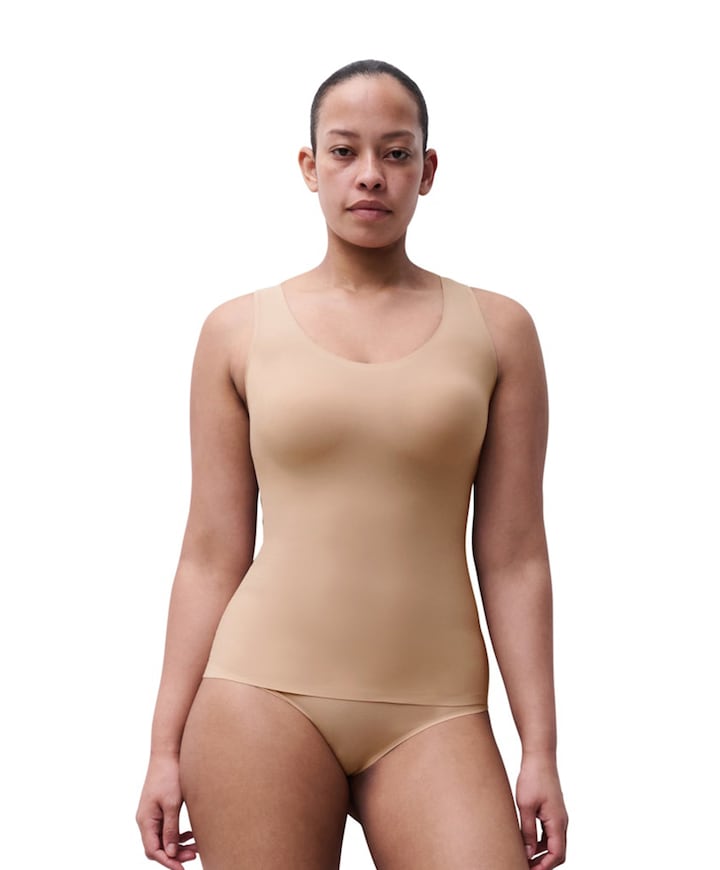 Dames hemd voorgevormd beige