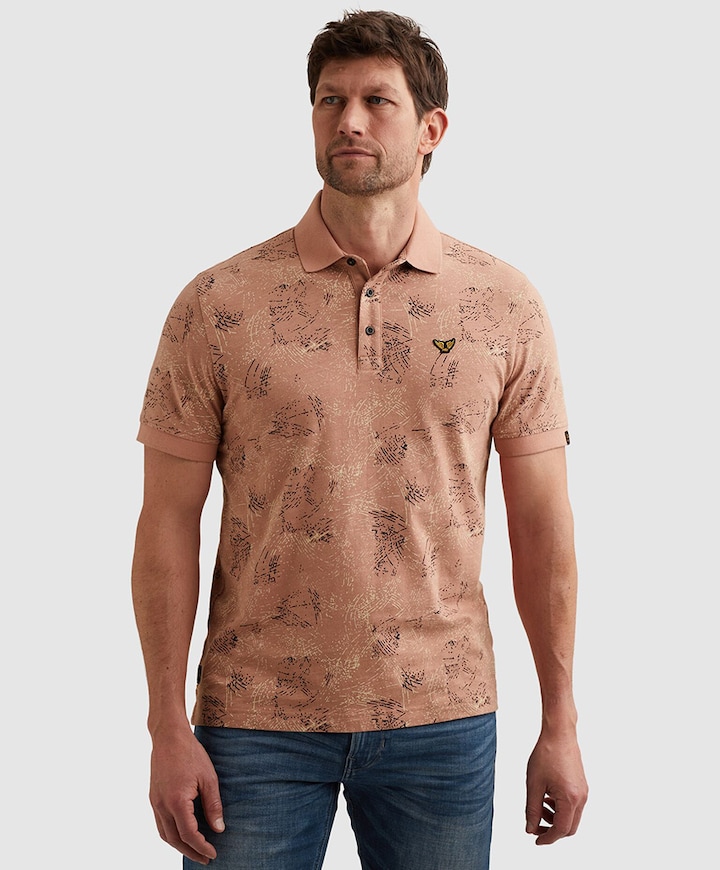Heren polo roze