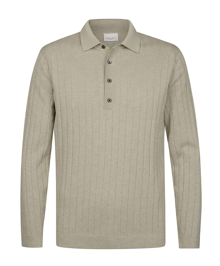 Heren polo beige