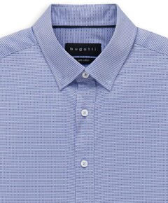 Heren overhemd lange mouw blauw