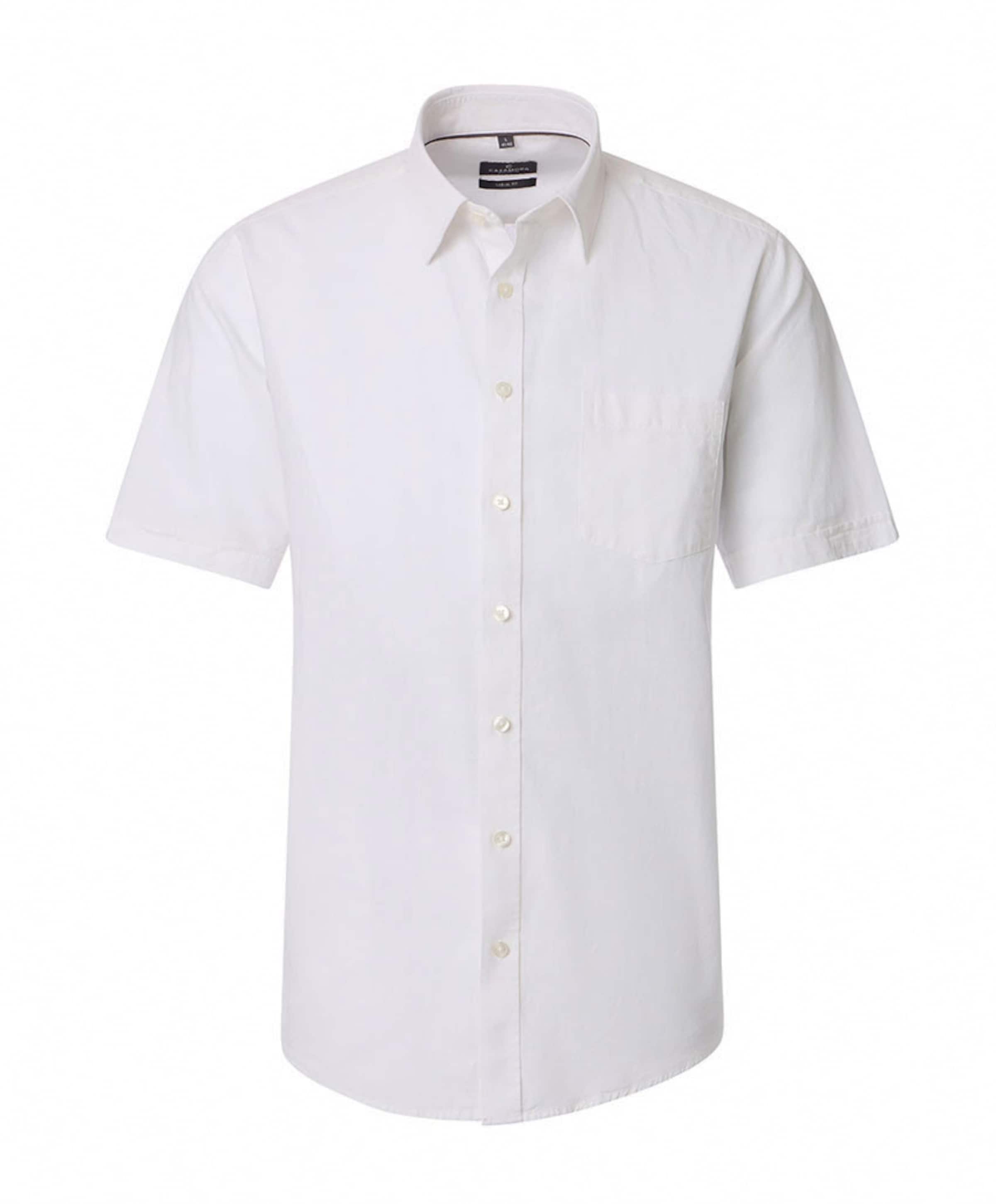 Heren overhemd korte mouw wit