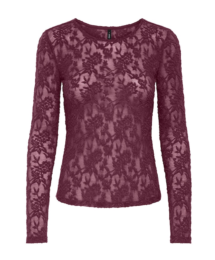 Dames top bordeaux