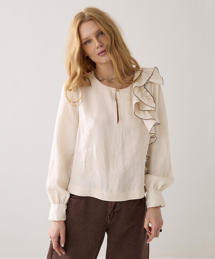 Dames blouse ecru