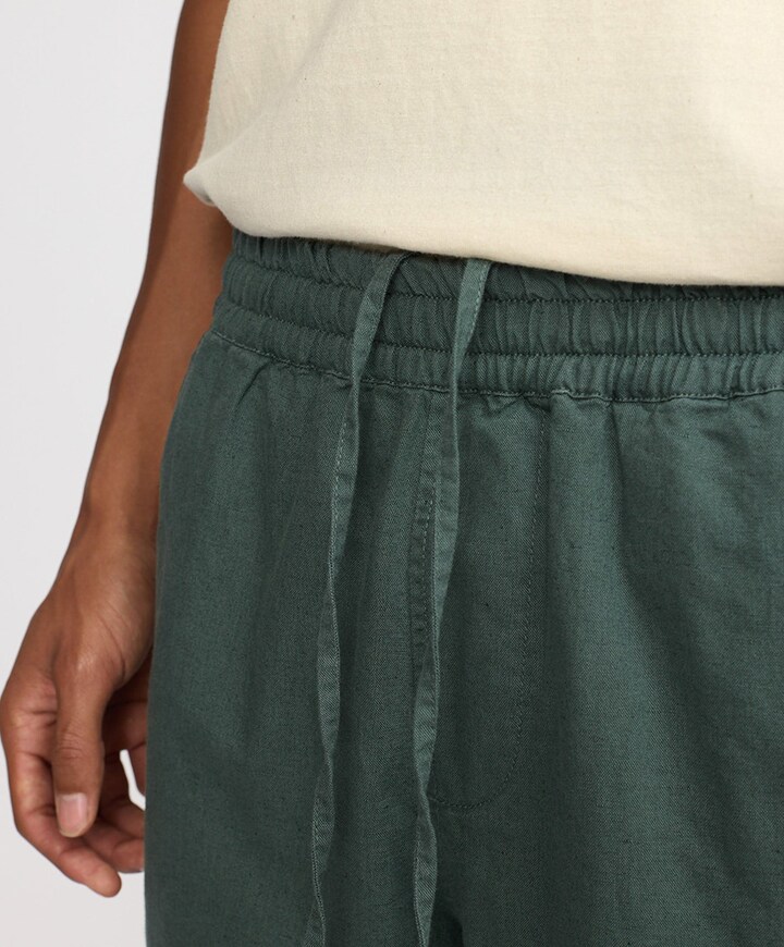 Linen shorts heren korte broek groen