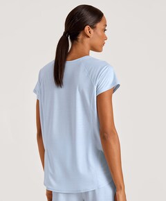 Dames pyjamatop blauw
