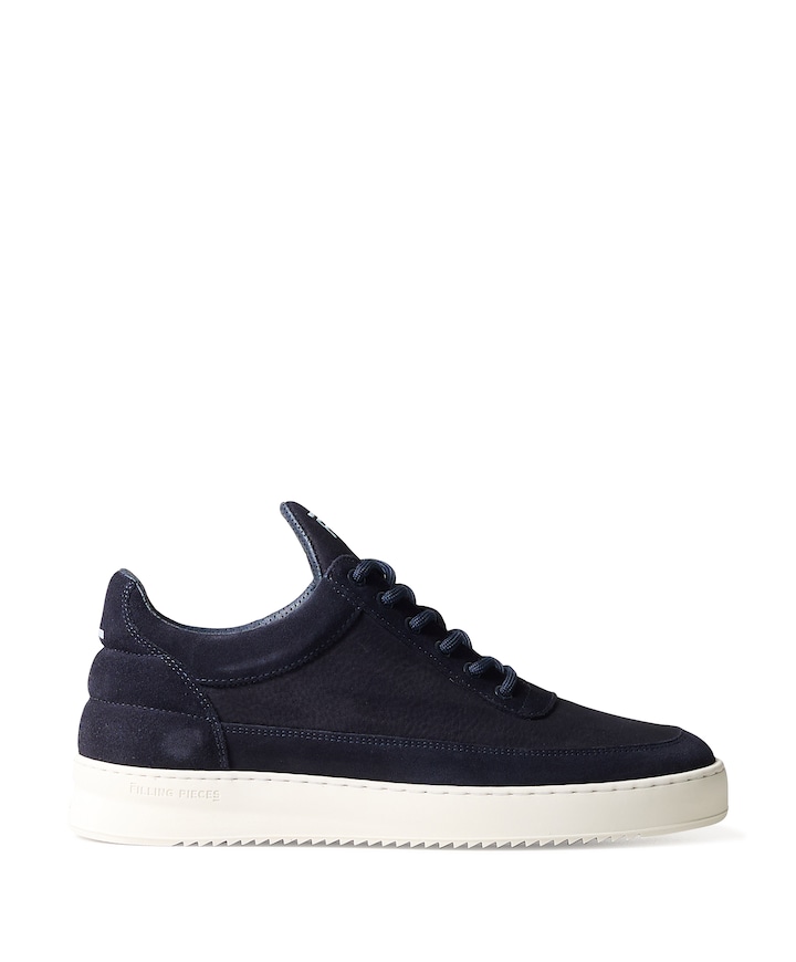 Low Top Suede Grain heren sneakers blauw