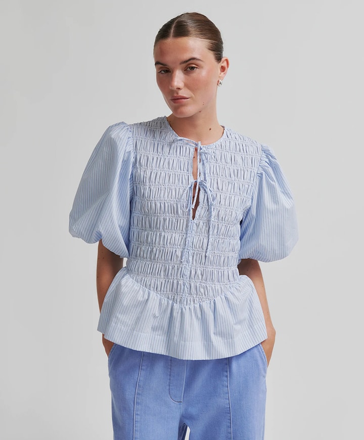 Dames blouse blauw