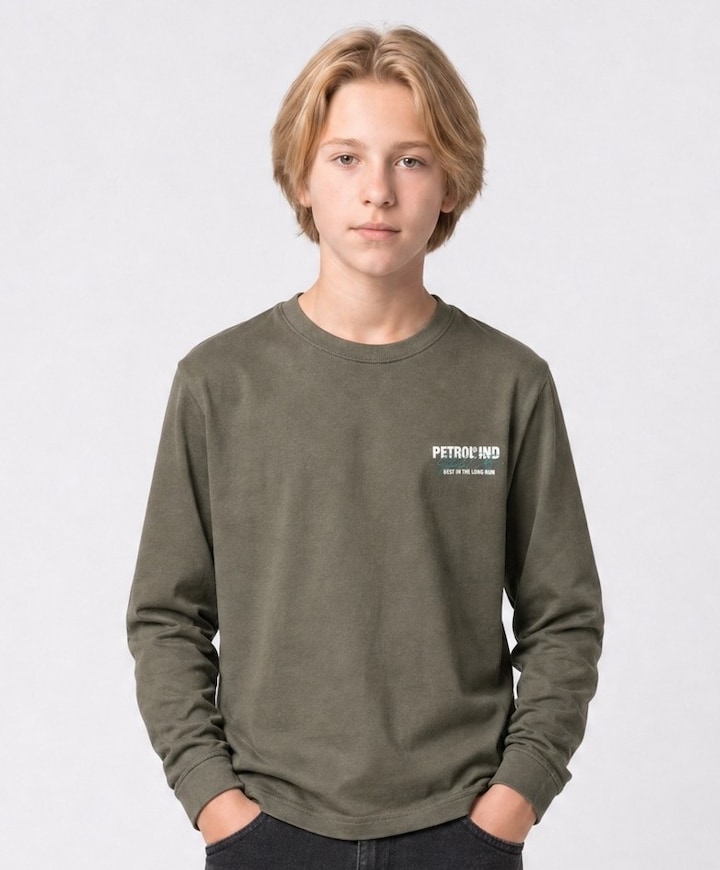 Jongens longsleeve groen