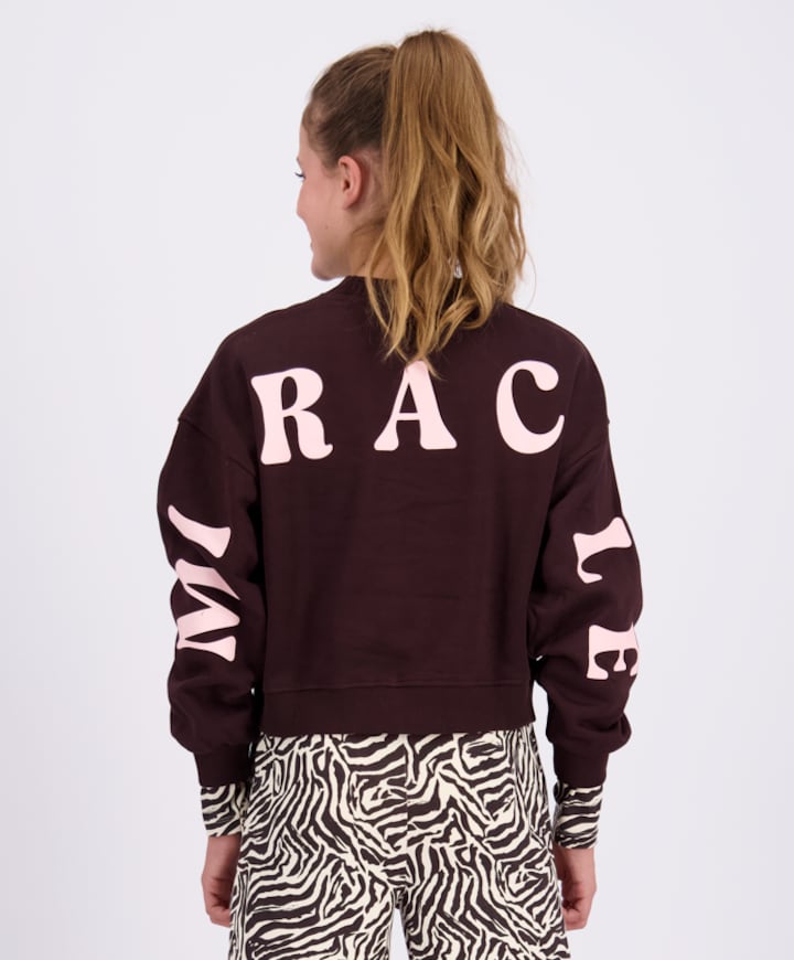Meisjes sweater bruin