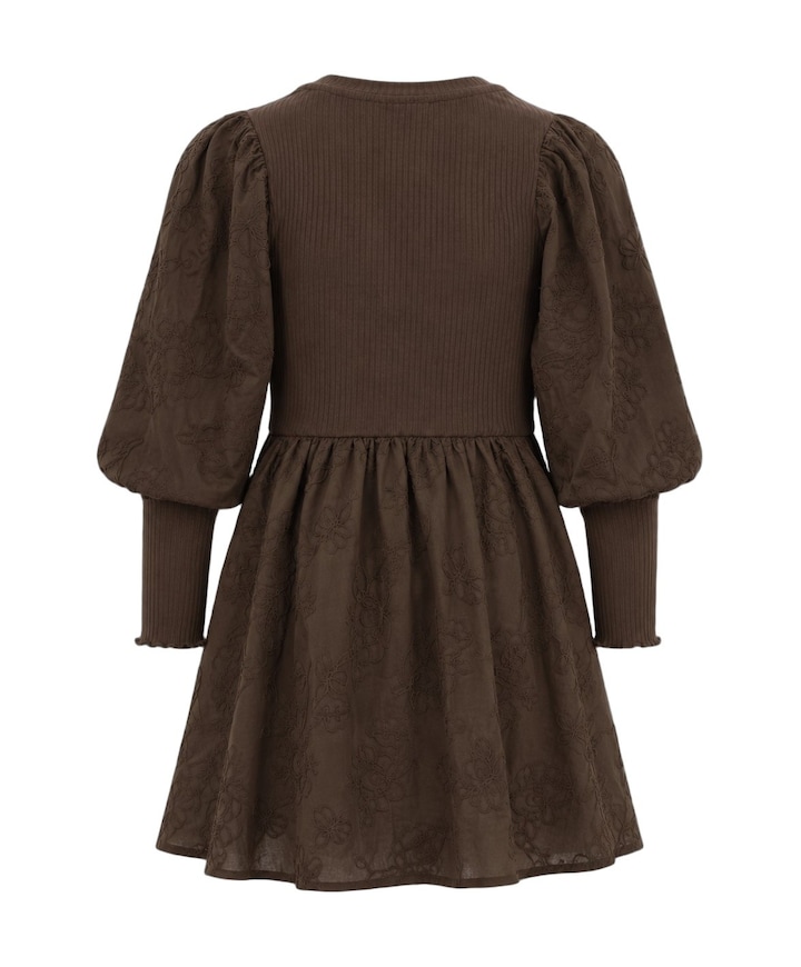 Meisjes jurk bruin