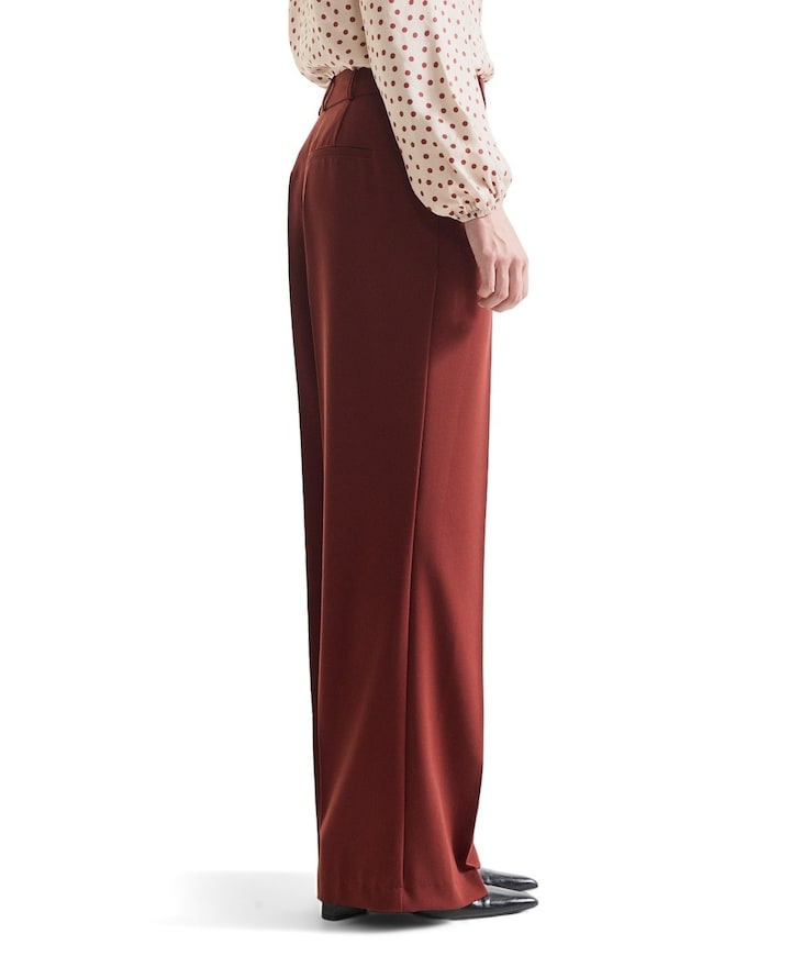 DESSY wtq 453 wide leg long dames broek brique
