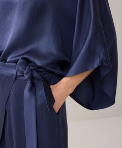 Trousers Heavy silky touch dames broek blauw