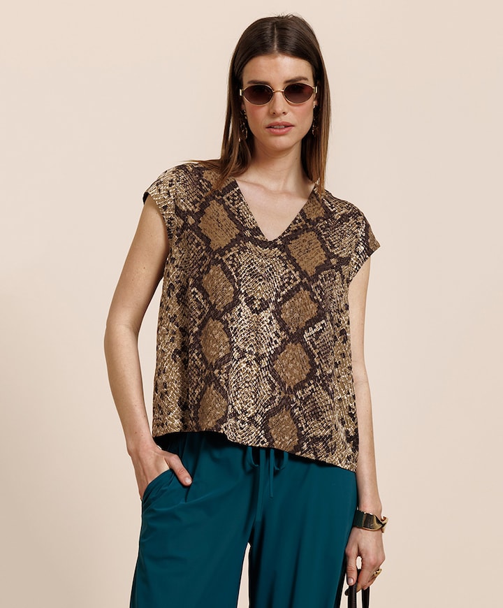 Dames top beige