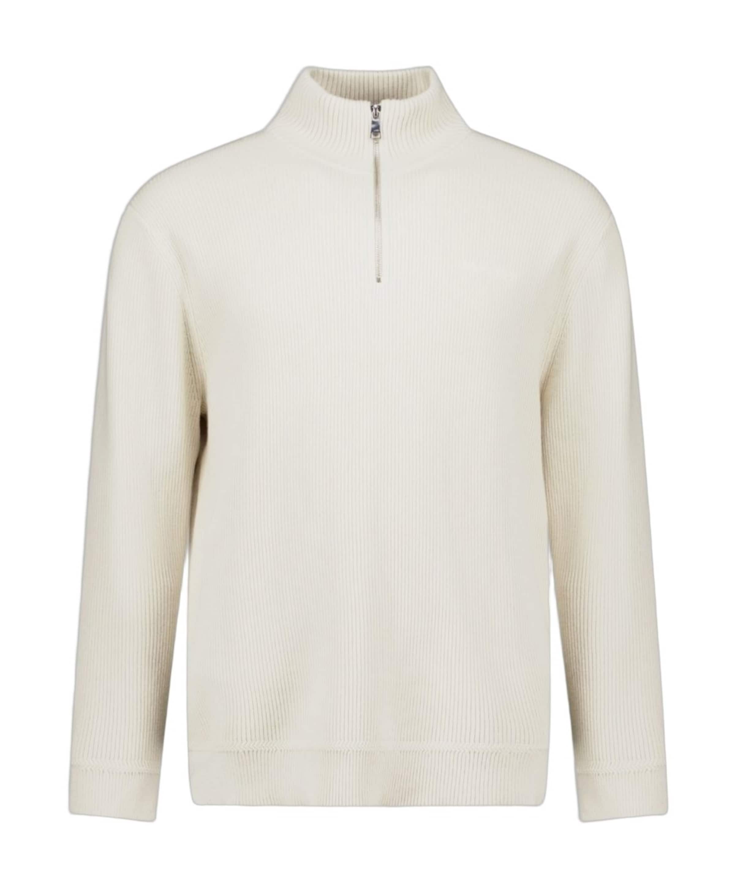 Heren trui met rits beige