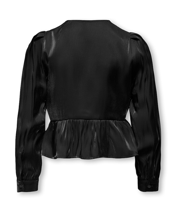 Meisjes blouse lange mouw zwart