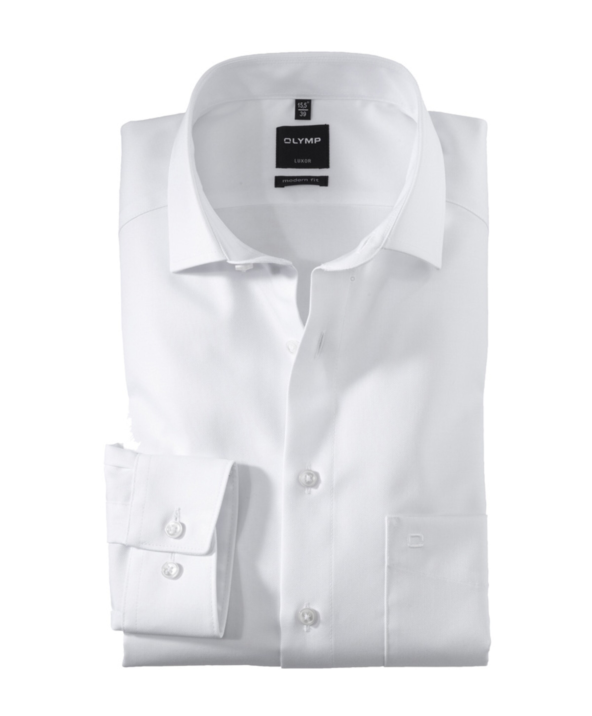 Heren overhemd lange mouw wit