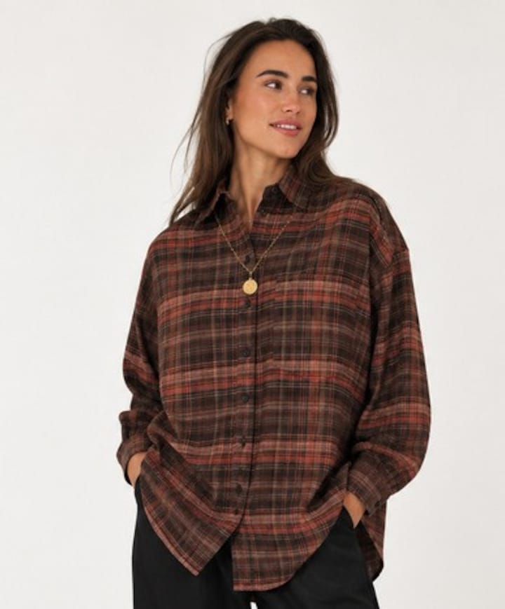 Dames blouse bruin
