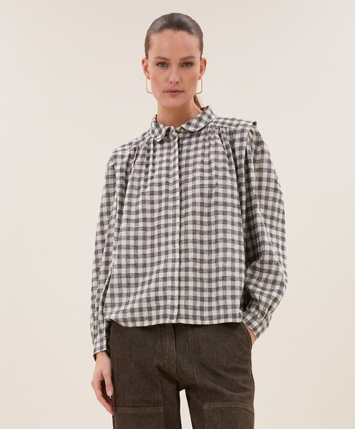 Dames blouse grijs