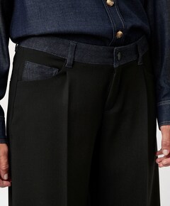 Elli Wide Leg pantalon zwart