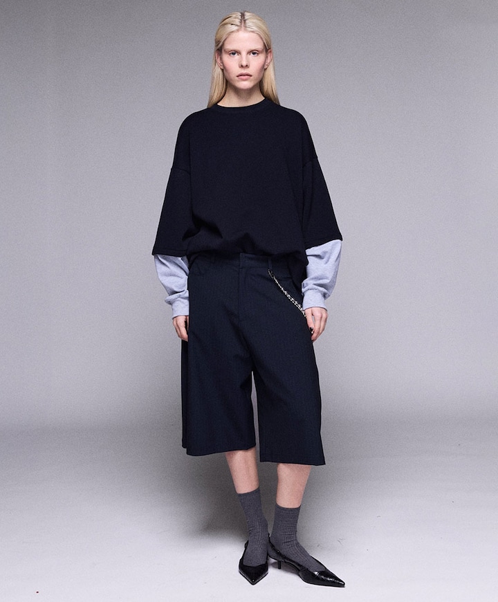 dames bermuda blauw