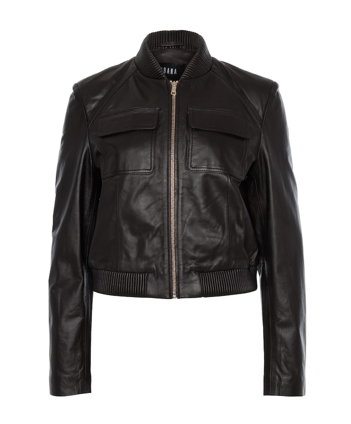 Dames leren jas bruin