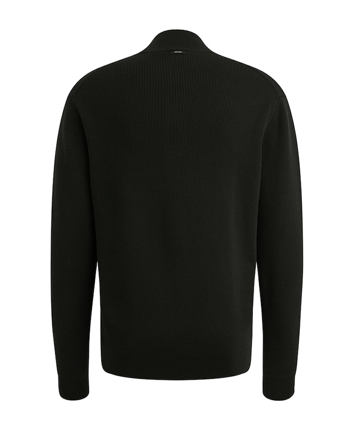 Heren trui met rits zwart