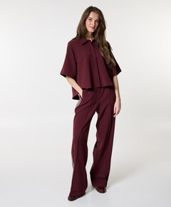 Stripe broek bordeaux