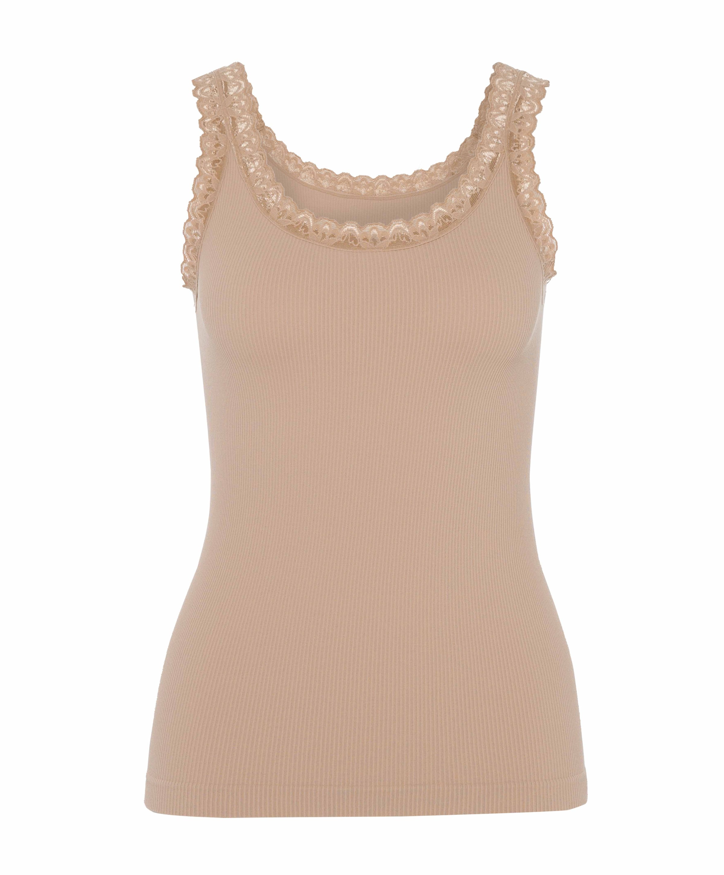 Dames top beige